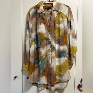 International concepts beautiful long button down tunic size 1X
